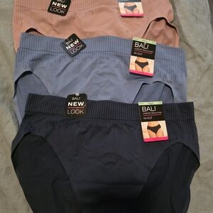 Bali Women's Size 8 Hi-Cut Underwear - Navy, Blue, Blush